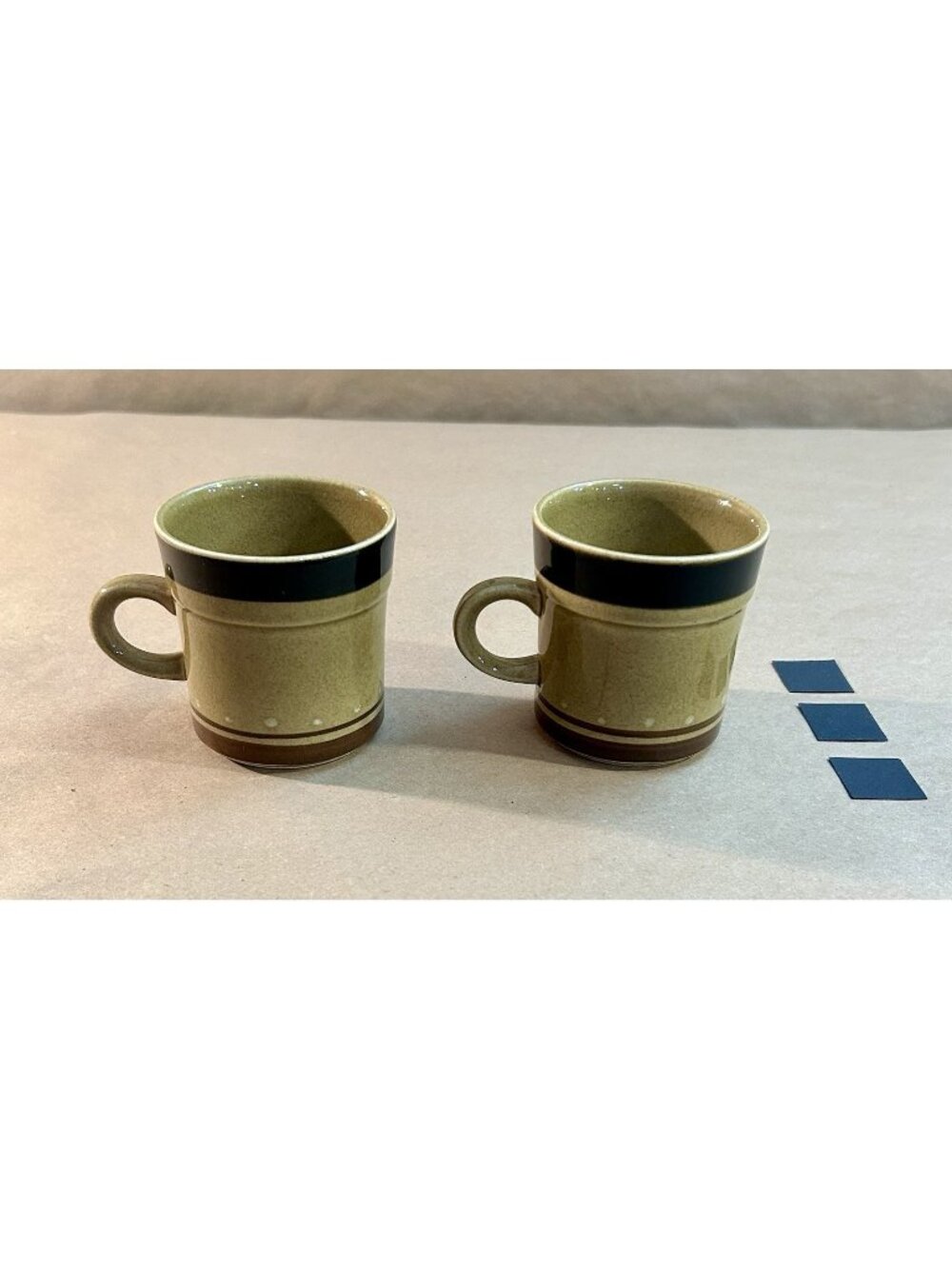 Stone Craft-Malibu- S-89- Japan-Vintage Stoneware Coffee/Tea Mugs (Set of 2)